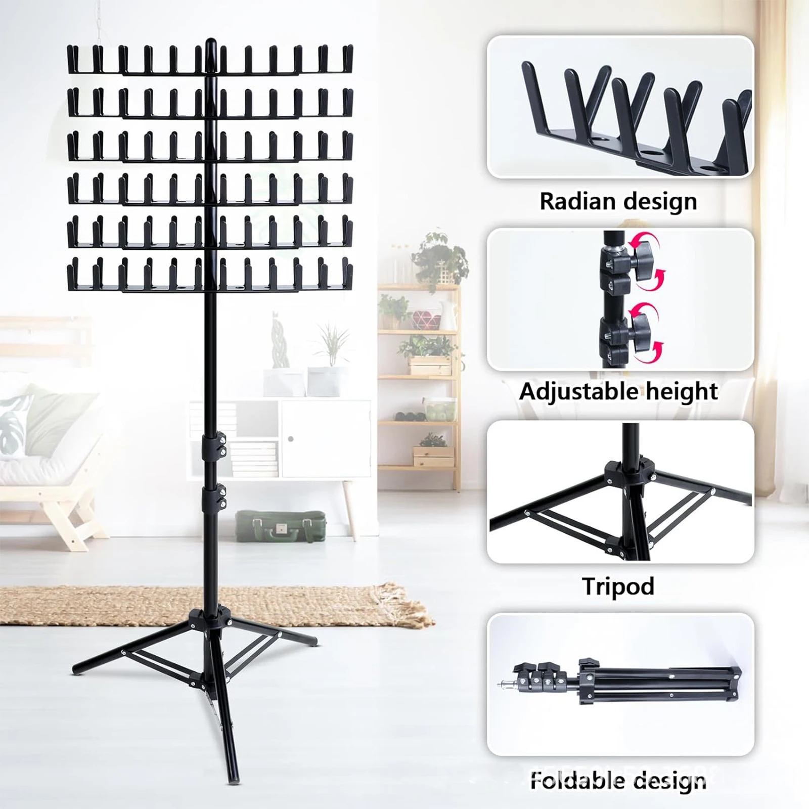 Adjustable Braiding Hair Rack 144 Pegs 2 Sided Hair Braiding Rack for Braiders Hairstylists Home Salon Extension Holder storage rack