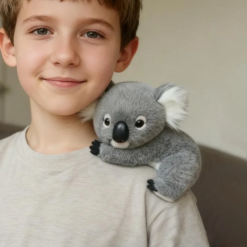 Plush Cartoon Imitate Natural Movements Realistic Emotional Warm Hug Child Koala Stuffed Birthday Gift Figurines Miniatures