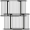 2 Pack 29.7-51.5 Inch Extra Wide Door Easy Walk Through Home Dog Door Automatic Closing Safety Pet Door for Stairs Black 2