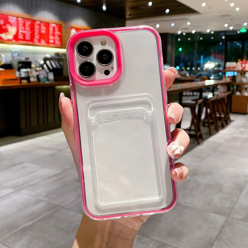 Belle coque de téléphone portable antichoc transparente trois en un pour iPhone 16 15 14 13 12Pro Max Coque souple_voghion.com