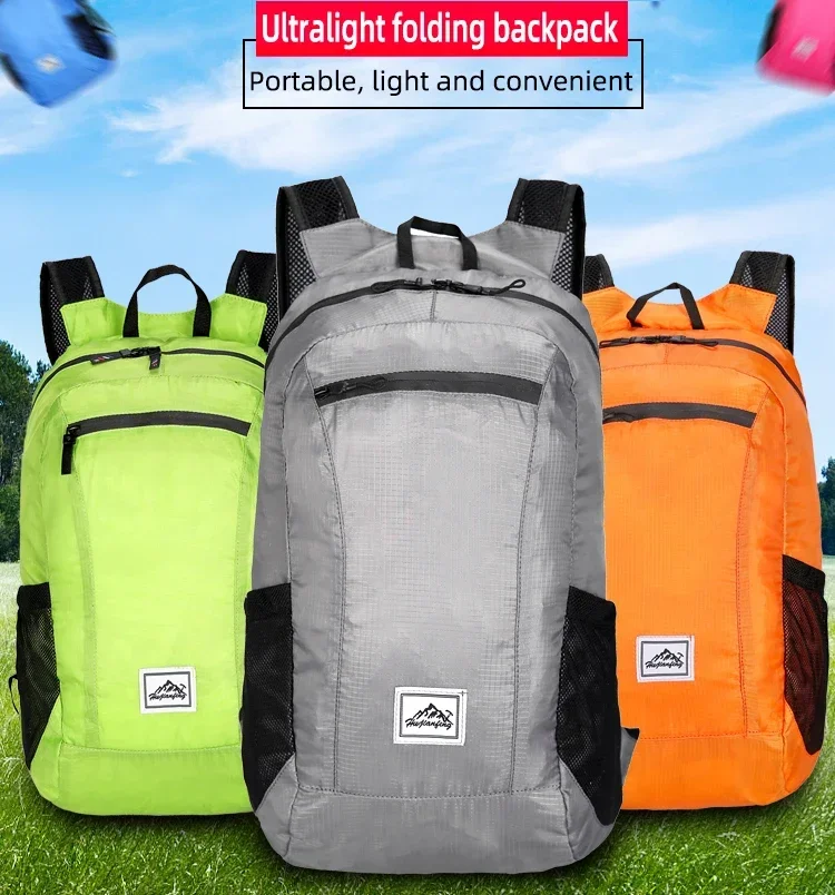 Description Picture 2 of item18L Portable Foldable Backpack Folding Mountaineering Bag Ultralight Outdoor Climbing Cycling Travel Knapsack Hiking Daypack