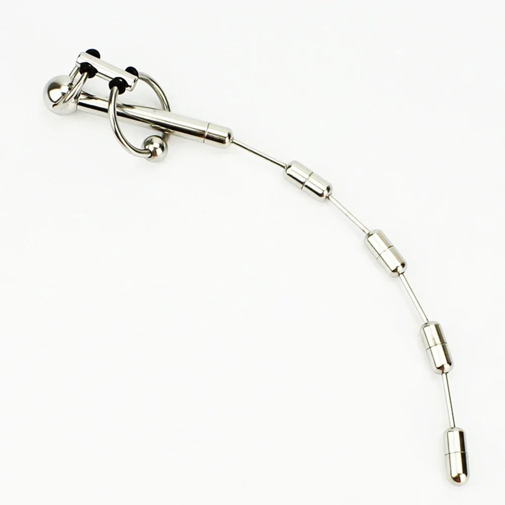 Urethral Sounding Stainless Steel Penis Plug Stretching Male Chastity Device Urethral Dilators bdsm Adult Game Sex Toys 230mm 18