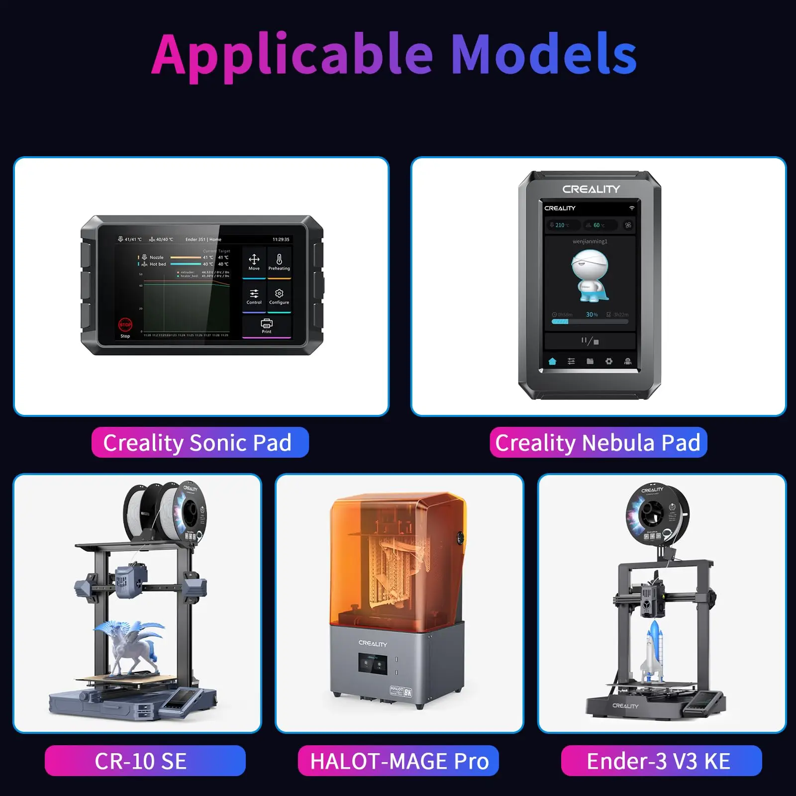 Creality Nebula 카메라 3D 프린터 카메라, 야간 투시 기능, 소닉 패드, 성운 패드, 엔더 3V3 KE 인쇄 모니터링, 24 시간