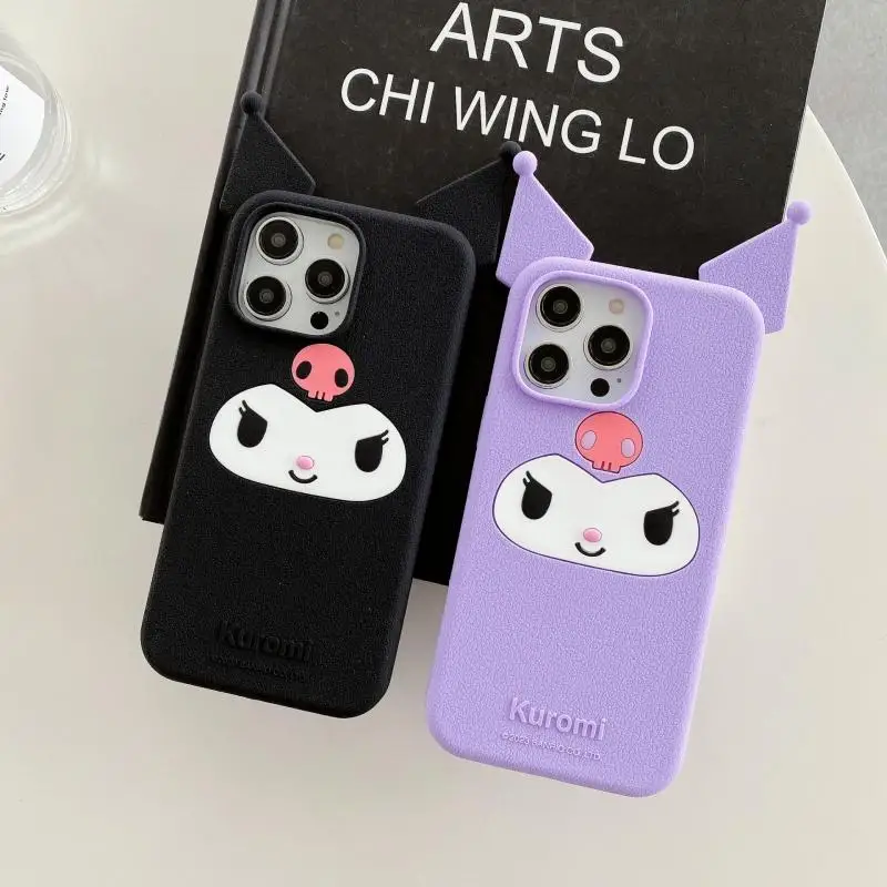 Kawaii Sanrioed Phone Case Hangyodon Kitty Kuromi Animation Peripherals Cute Applicable To Iphone 15 Pro Max Girl Gift Christmas