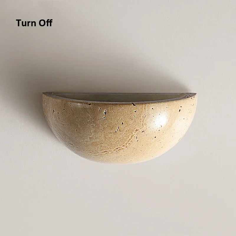 Designer's Cream Wind Yellow Cave Stone Creative Wall Light Bedhead Living Room Sofa Background  Home Decoration Travertine 4