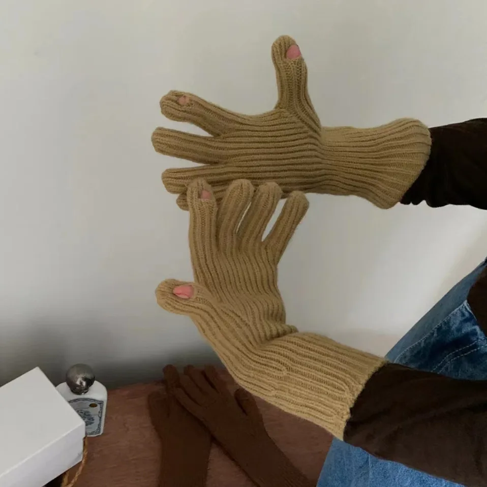 Warm Knitted Touch Screen Winter Gloves for Women