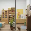 1PC 1:12 Dollhouse Miniature Wood/White Color Bookcase Rack Study Living Room Decoration Doll House Accessories Furniture Model 4