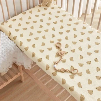 1 lenzuolo con angoli per neonato, lenzuolo per culla per bambini, copriletto per tutte le stagioni: delicato sulla pelle, morbido, antismarrimento, lavabile e colorfast, stencilato, più preferito dai neonati, regalo per i neonati