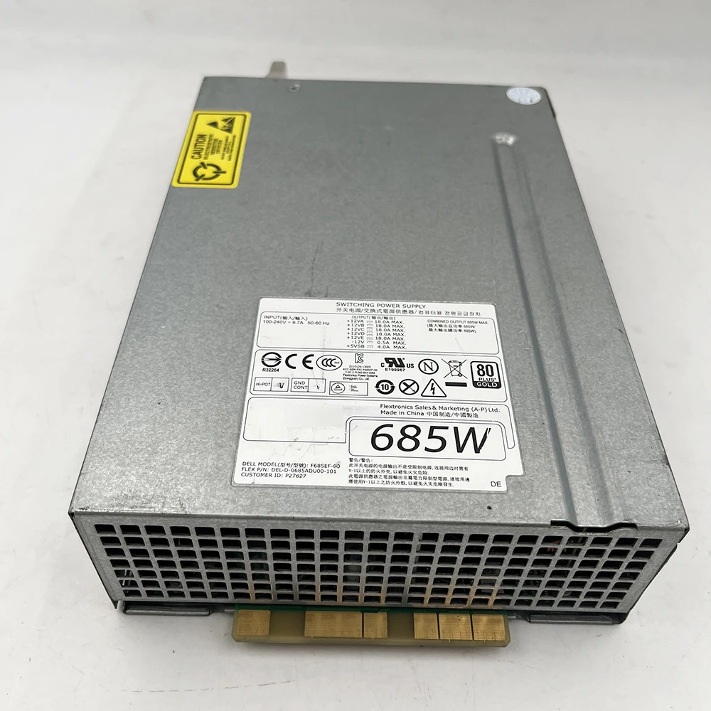 685W For DELL Workstation Power Supply T5610 F685EF-00 WPVG2 4 685W For DELL Workstation Power Supply T5610 F685EF-00 WPVG2 - Image 2