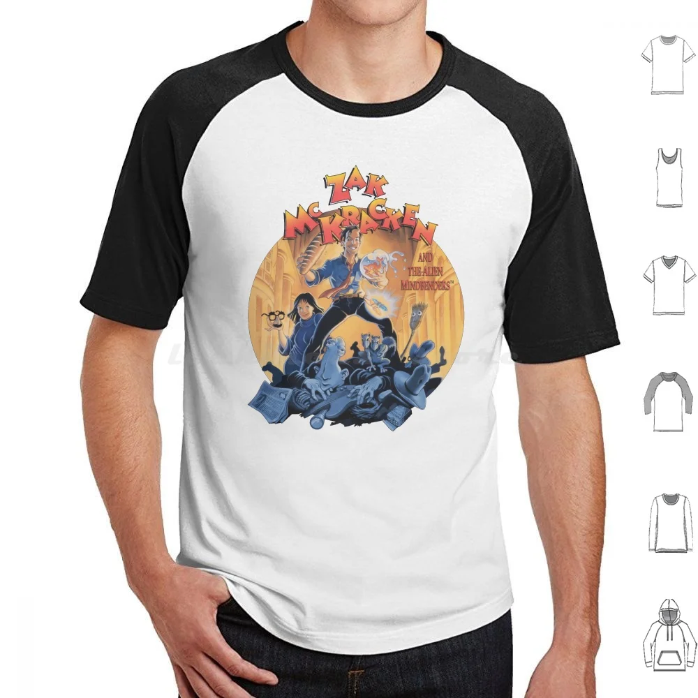 Zak Mckracken Cutout T Shirt Cotton Uomo Donna Stampa Fai Da Te Zak Zak Mckracken Lucas Lucasarts Lucasfilm Anny Jenny Melissa