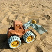 Children's beach toy straw beach bucket set can be loaded with sand digging tools to water flowers outdoor wheat straw toys. 2