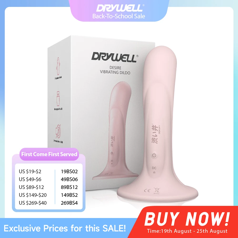 DRY WELL Dildos for Women Vibrator Dildo Penis Soft Silicone G-spot Sex Toys for Adults Suction Cup Anal Female Masturbator