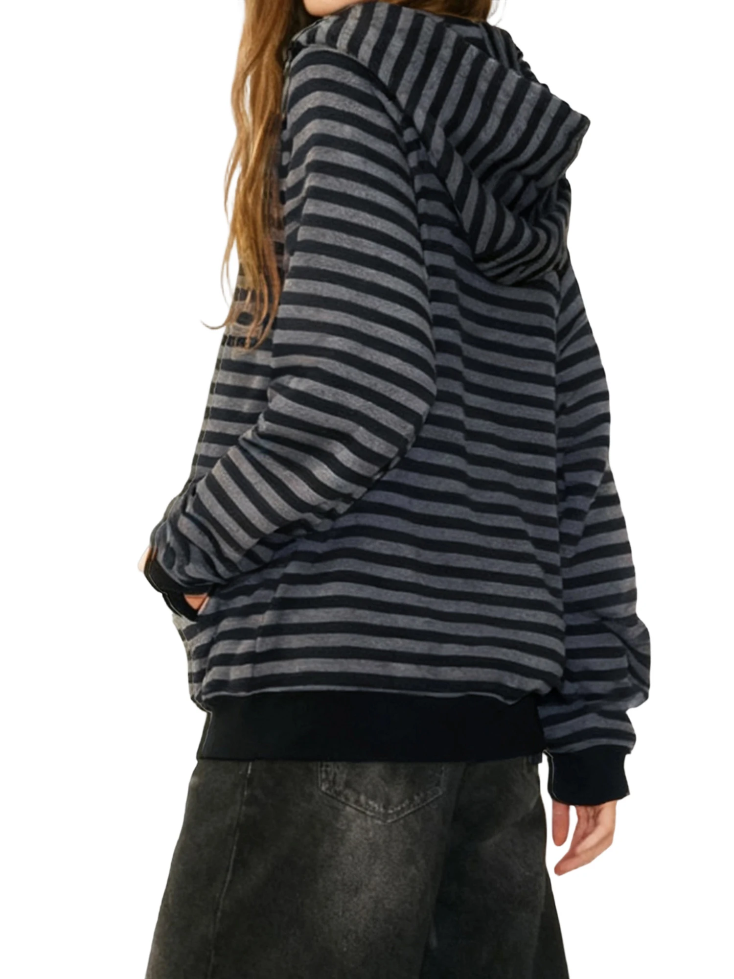 Hoodie being worn outdoors
