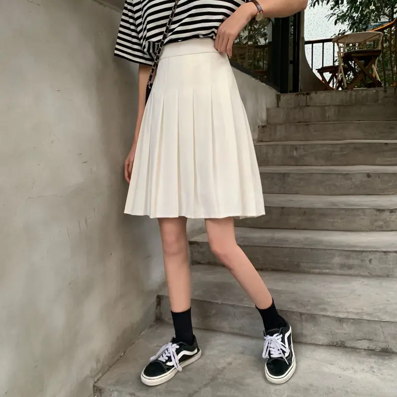 Skirts Pleated Women High Waist Summer Knee-length Preppy Style Harajuku Y2k Hot Sale Street School Cosplay Casual Female Faldas 6