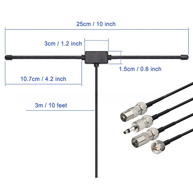 MAYTO FM Radio Antenna Indoor Music System Home Stereo Receiver
