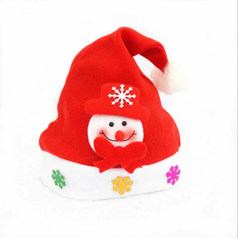 Christmas Hats Kids Adorable Cartoon Santa Elk Snowmen Xmas Caps Christmas New Year Party Ornaments Decoration Gifts