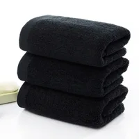 Black Towels Premium Black Hand Towels 100% Cotton Ultra Soft Highly Absorbent Hotel & Spa Quality Hand Towels Home Supplies NEW 1
