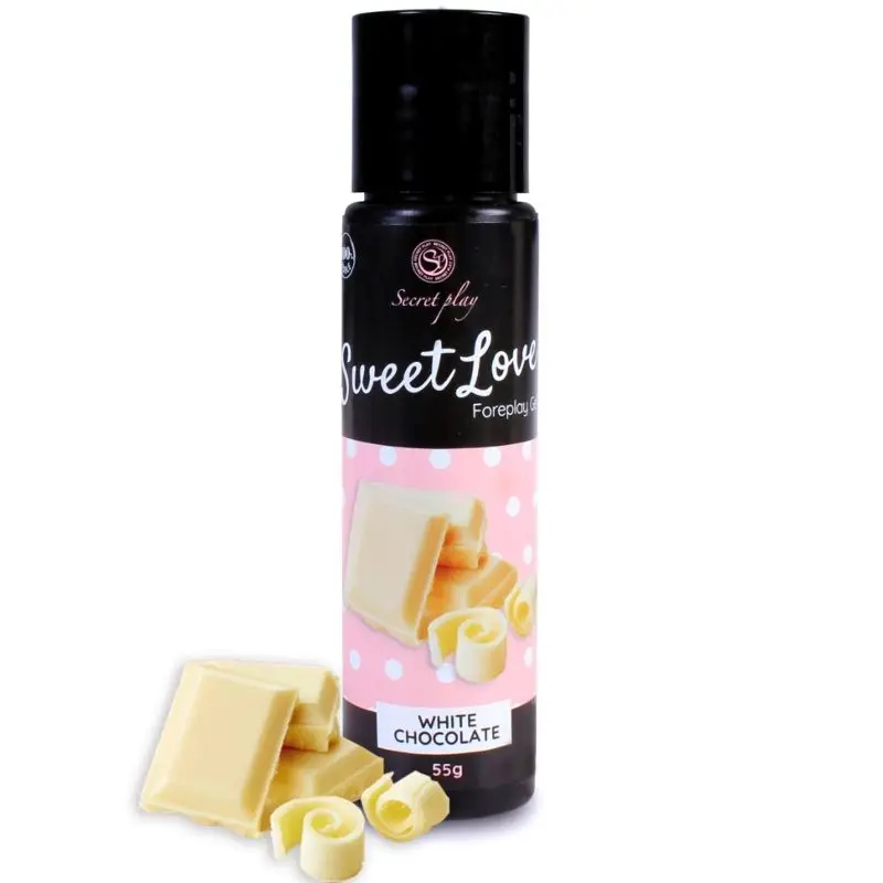 Lubrificante Al Cioccolato Secret Play Sweet Love A Base D'Acqua Commestibile Al Cioccolato Bianco Per Uso Multiplo Per Coppie Preliminari, Sesso Oral