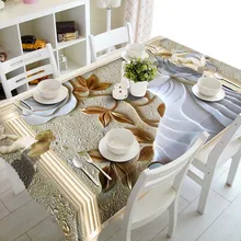 Nappe de Table rectangulaire imperméable à motif floral 3D, couverture de Table à manger, Textile de maison, décoration de cuisine pour fête de mariage