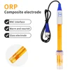 PH ORP Replacement Probe Aquarium Hydroponic Laboratory PH Meter Electrode Oxidation-Reduction Potential Test BNC Q9 Connector 1