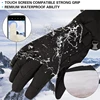 Fleece Ski Five Fingers Gloves Touch Screen Gloves Winter Non-slip White Warm Riding Gloves Thickened Waterproof Sports Gloves 3