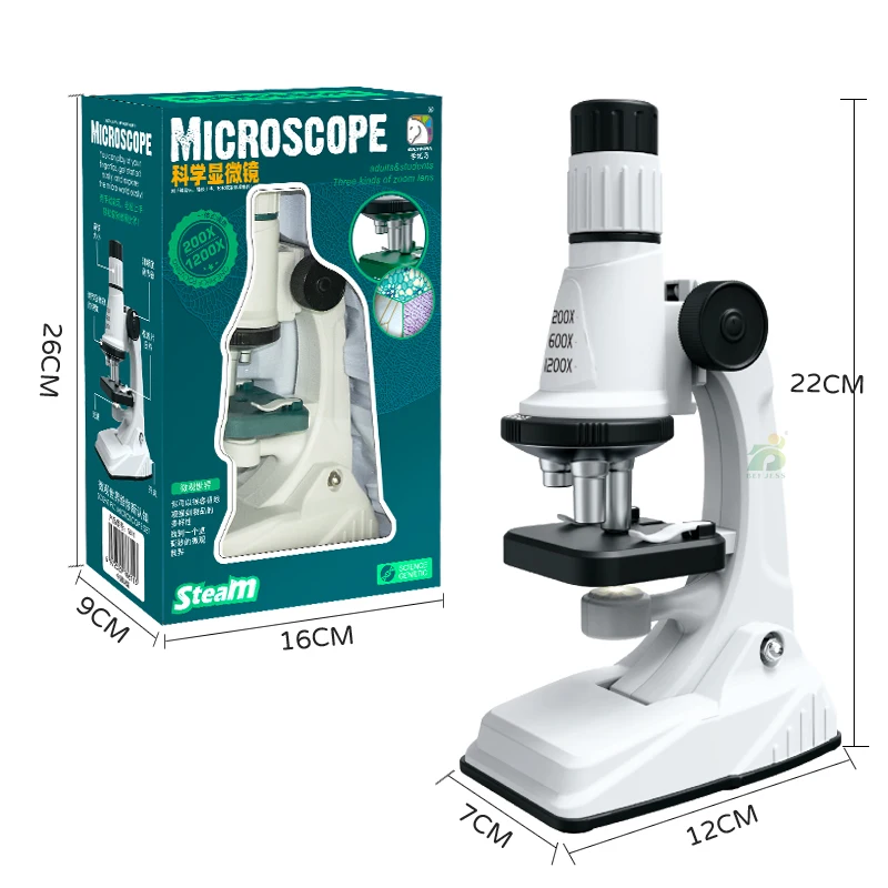 Bambini scienza biologica 200x 600x 1200x microscopio tascabile Set  laboratorio con strumenti raffinati a LED giocattolo educativo Montessori -  AliExpress