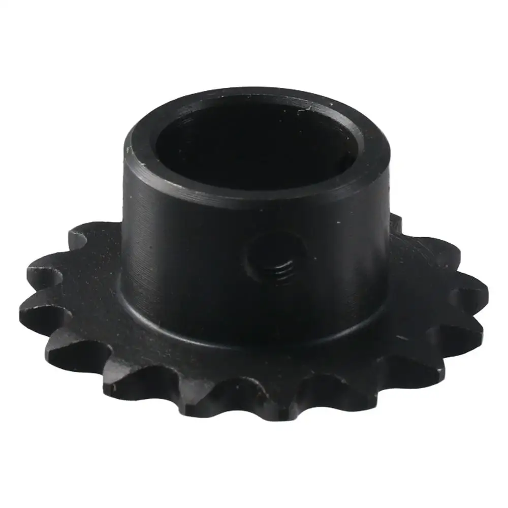 25 Chain 16 Tooth Gear Single Strand 1/4" Pitch C45 Carbon Steel B Type Hardened Teeth Black Oxide Industrial Drive Sprocket