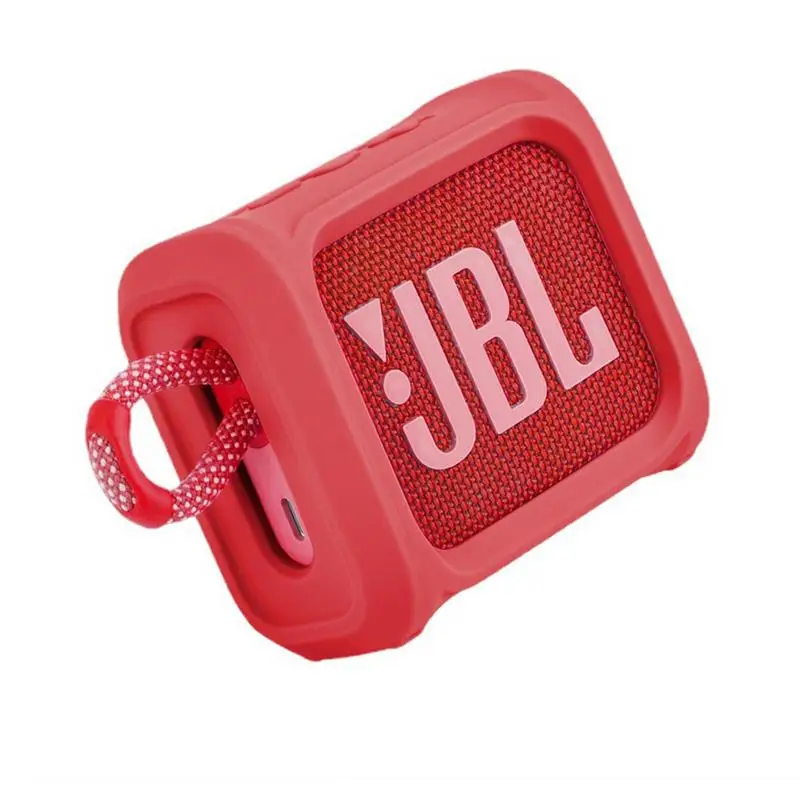 

Colorful Dust-proof Silicone Protective Skin Case Cover Shell With Strap For -JBL GO 3 Go3 Speaker Accessories