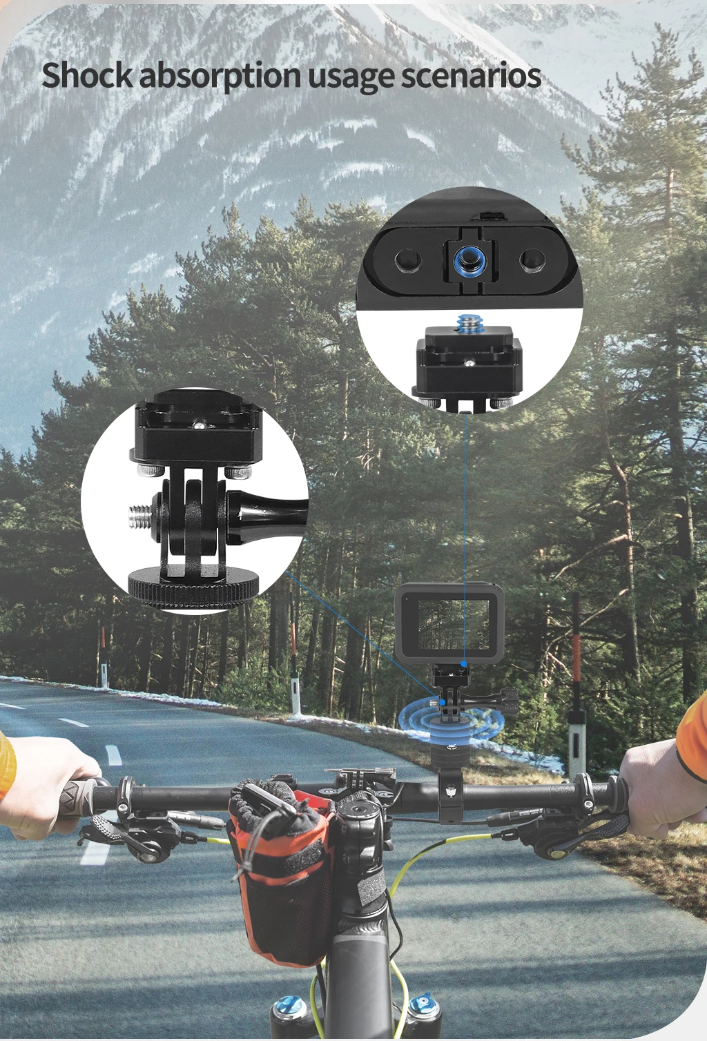 Quick Release Cold Shoe Mount 1/4 Screw for GoPro Hero 13 Insta360 Action Camera