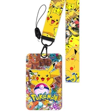 

Pokemon Fashion Card Cover Pikachu Student Nurse Work Name Cards Holders Business Card Id Badge Pokemon Lanyard Holder Bags Case