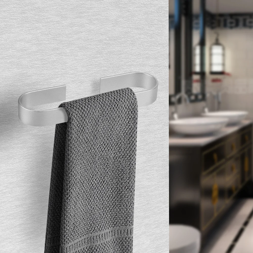 

Kitchen Storage Rack Space Aluminum Bathroom Towels Rack Hanger Wall Mounted Hanger Organizer Towel Holder Bathroom Accessories