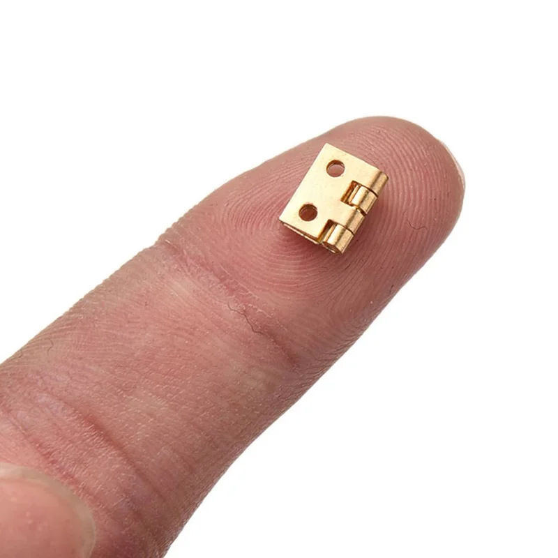 20pcs Tiny Metal Hinges For 1/12 House Prefab Miniature Cabinet Furniture Fittings For Home Hardware