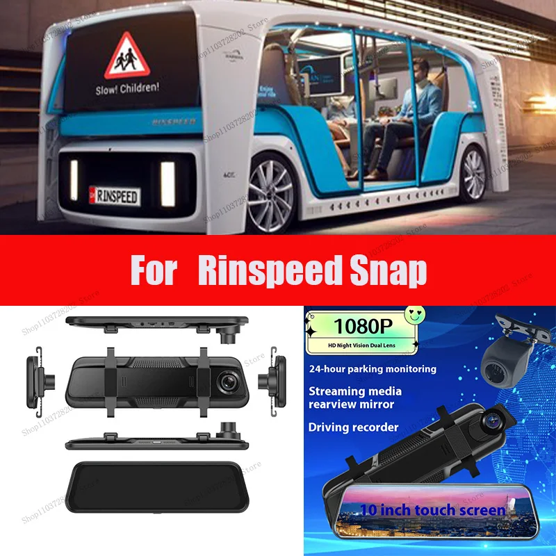 

For Rinspeed Snap 4K WIFI GPS Car Dvr Mirror Dash CamDual Lens Dashcam Drive Recorder Stream RearView Mirror IPS Screen Camera