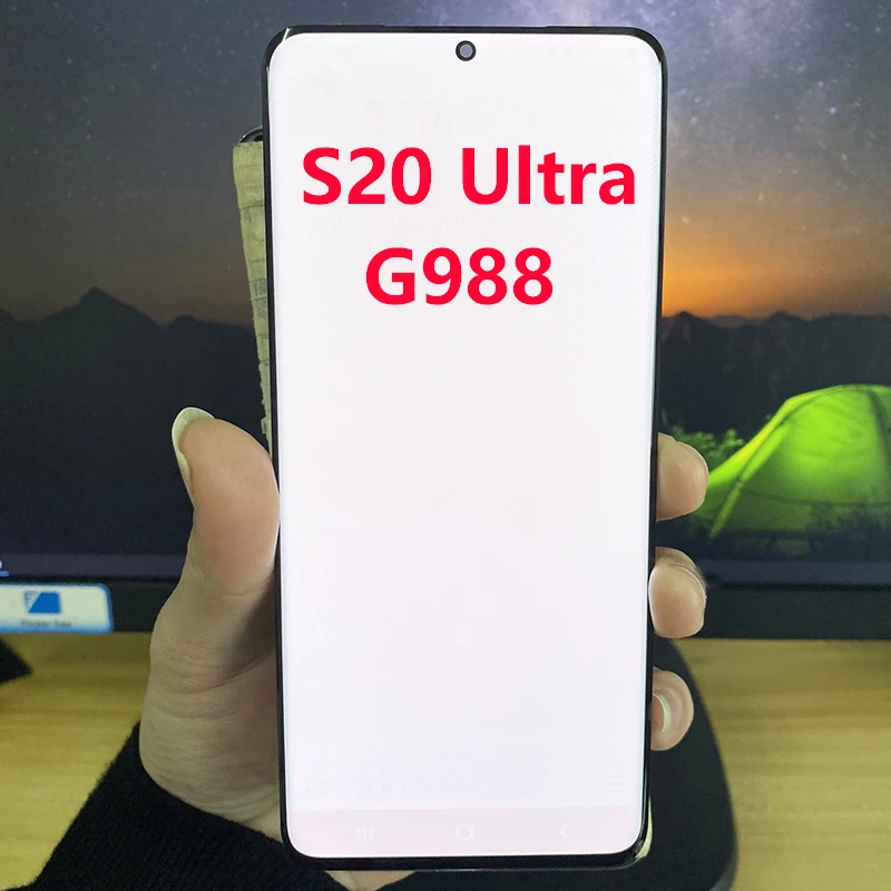 

Original for Samsung Galaxy S20 Ultra LCD G988 G988F G988B/DS S20Ultra with frame display touch screen digitizer with Minor Burn