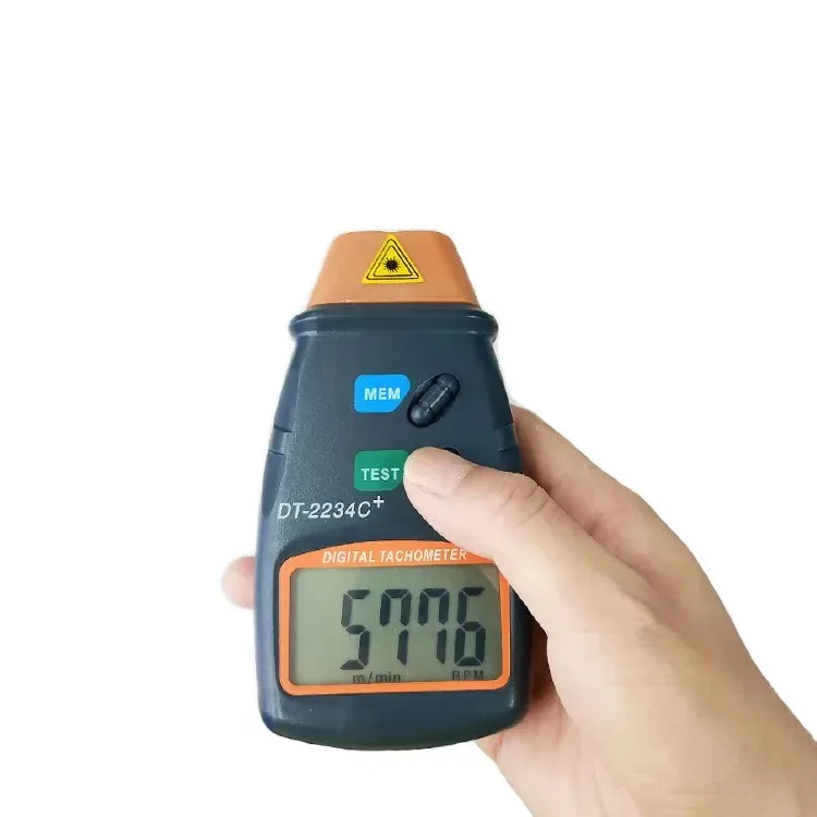 DT2234C+ Handheld LCD Digital Mini Non-contact Laser Photo Tachometer with Bag RPM Speed Measurement Meter Speedometer Tool