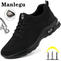 High Quality Men's Boots Safety Shoes Steel Toe Puncture-Proof Work Boots Lightweight Safety Work Shoes Men Indestructible Shoes