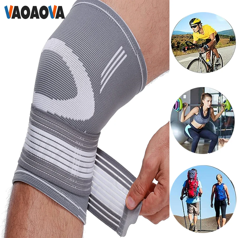 

1 Pair Knee Brace Support Compression Sleeve Knee Protector For Meniscus Tear Arthritis ACL Joint Pain Relief Sports Men Women