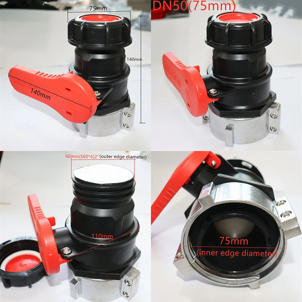 

Durable IBC Ball Valve Adapter Valve Aluminum Alloy Ball Valve For IBC Container Garden Water Tank Outlet Valve