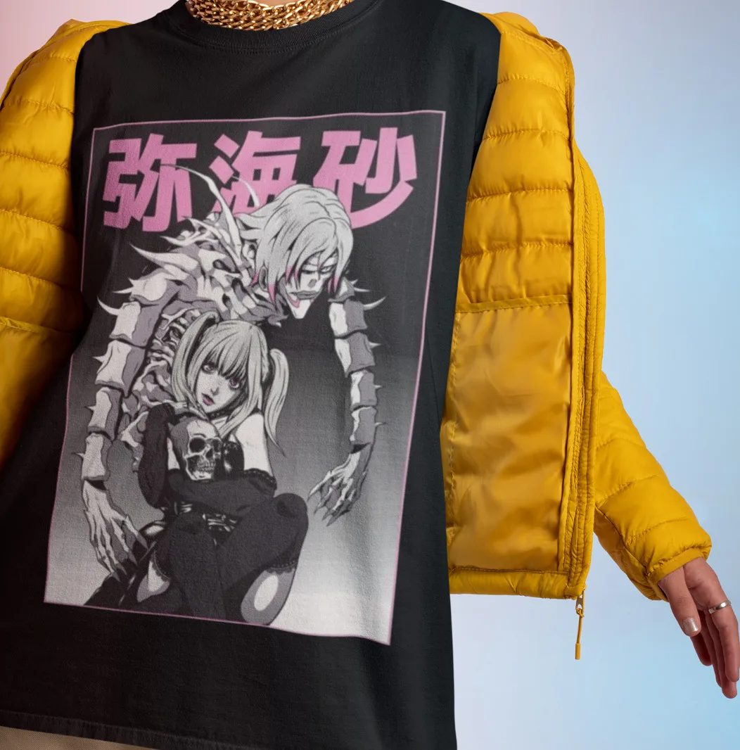 데스 노트 애니메이션 셔츠, 미사 L 티셔츠, 키라 티셔츠, 류크 만화, 남녀공용, 가벼운 티 