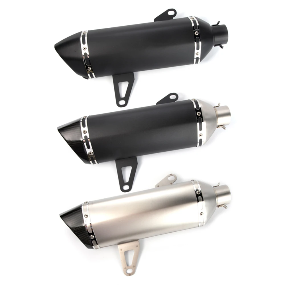 51mm Motorcycle Slip on Exhaust Pipe Carbon Fiber Muffler 470mm with