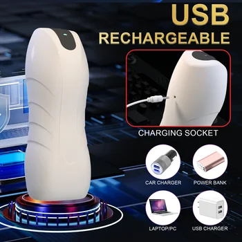 Male Masturbator Cup Automatic Sucking Vibration Penis Oral Machine Suction Blowjob Masturbation Real Vagina Vacuum Sex Toys