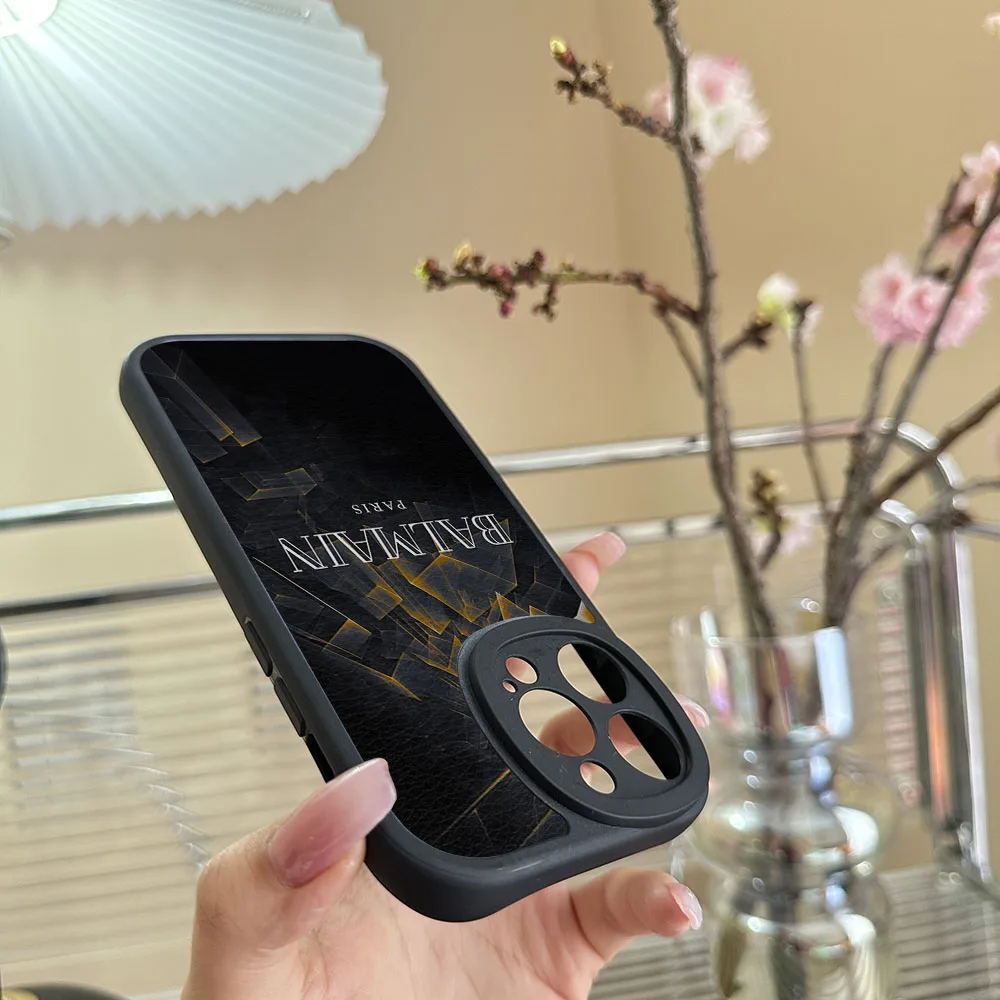 Luxury D-Design-B-Balmains Phone Case Iphone 14 Pro Max 13 11 12 Mini Xr 8 7 Puls Lambskin Silicone Cover -