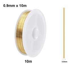 Premium Multi - Gauge Soft Brass Wire Coil - 1 - 100m Lengths (0.9mm 10m)