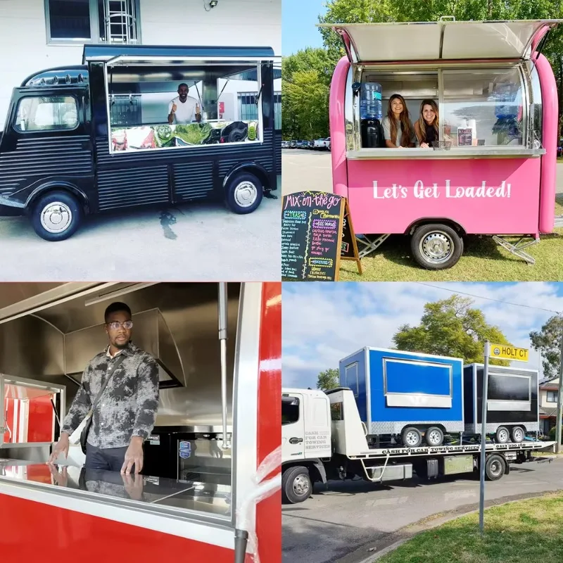 Mini Food Truck Trailer Fast Food Carts Food Truck with Full Kitchen 4