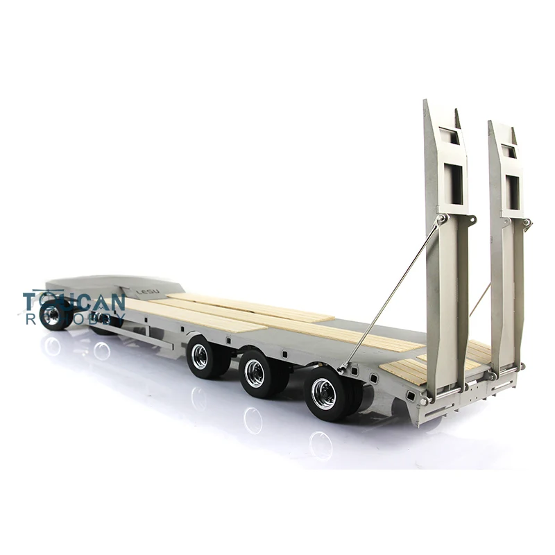 Metal Trailer LESU 1/14 Plate 887.6*190*78MM for DIY Tamiyaya Remote Control Tractor RC Truck Model Wheel Axles Hub Toy TH02005 2