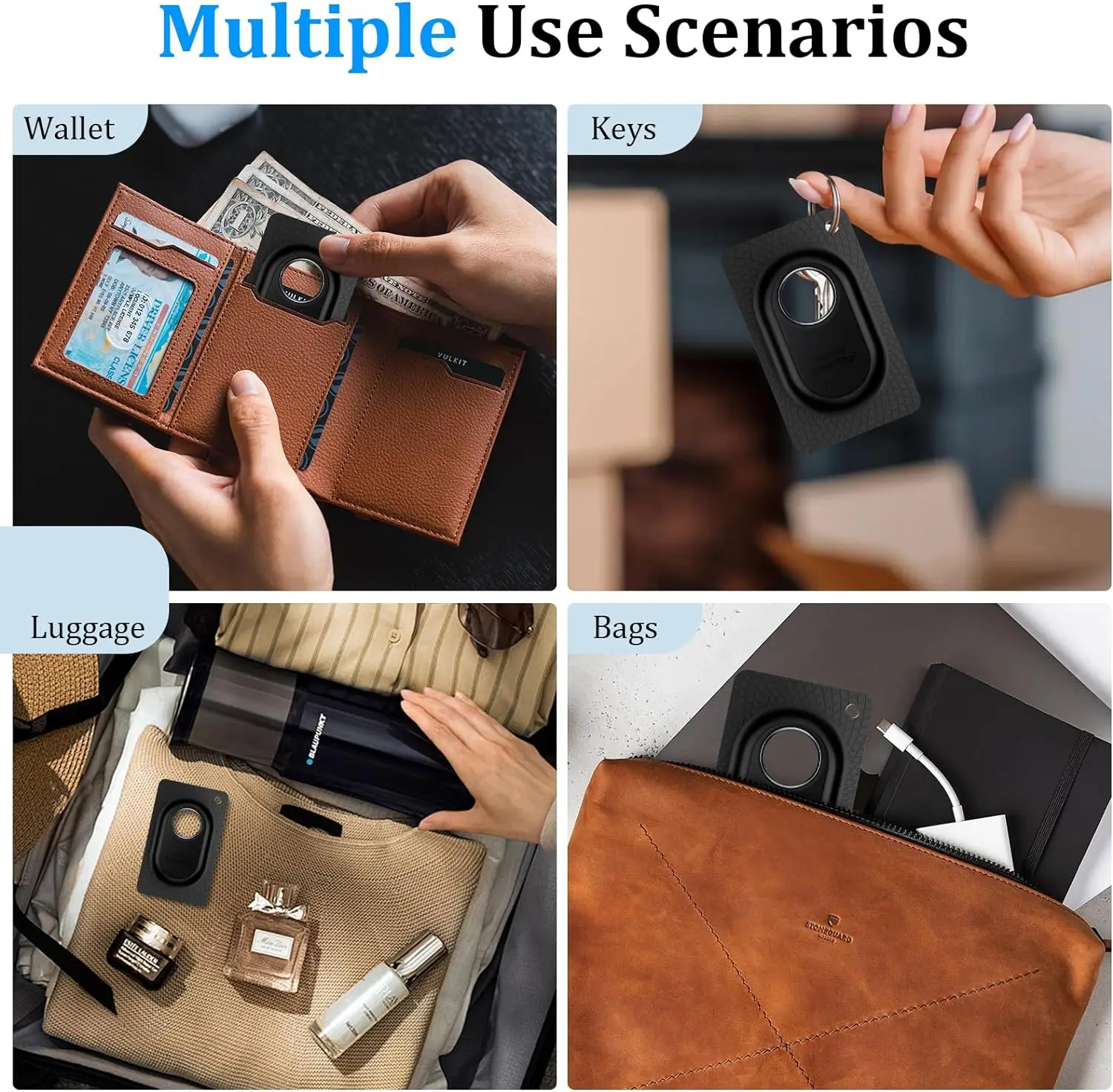 Compact Slim Protective Card Holder Case for SmartTag Wallets and Bags