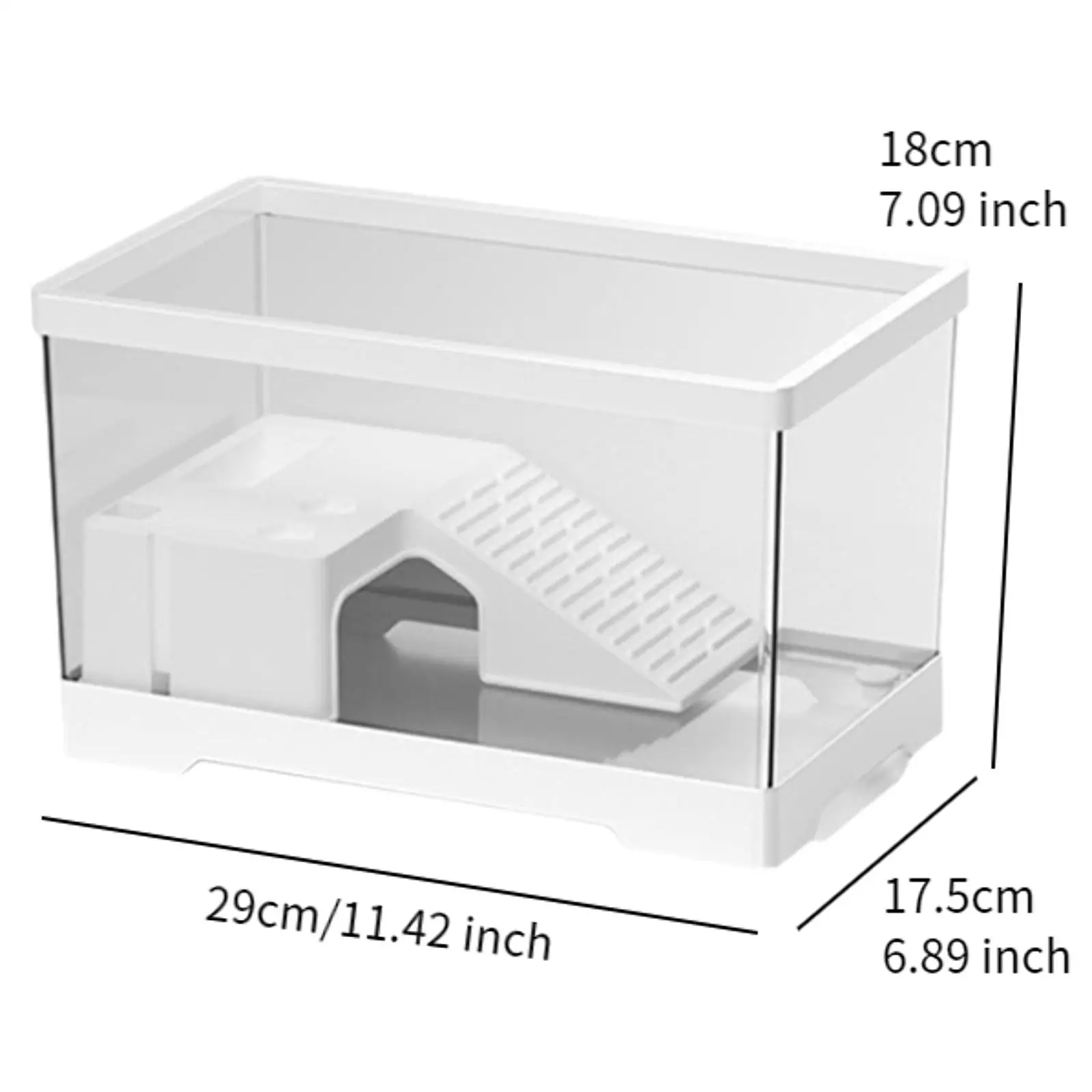 Transparency Turtle Tank Breed Feed Area Cage Reptile Habitat Turtle Tank Bottom Drainage Enclosure Starter Indoor Decor turtle tank enclosure