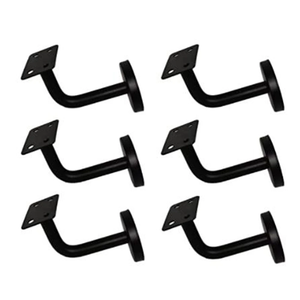 

6 Pcs Stainless Steel Stair Handrail Bracket Heavy Duty Stair Rail Support Railing Brackets for Flat Rails 60mm x 60mm