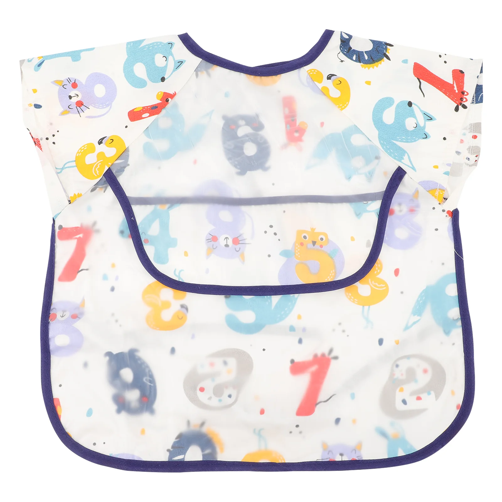 

Short Sleeve Bibs Number Teething Bib Toddler Feeding Bib Baby Drool Bib