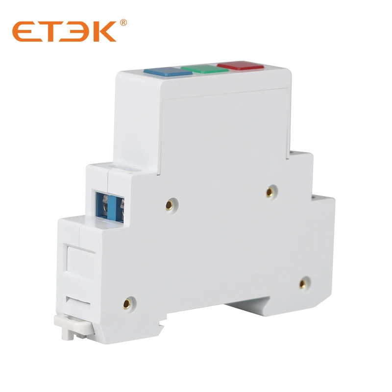 Din Rail Mount LED Lamp Red Green Yellow Blue RGB RGY AC 220V-240V Industrial